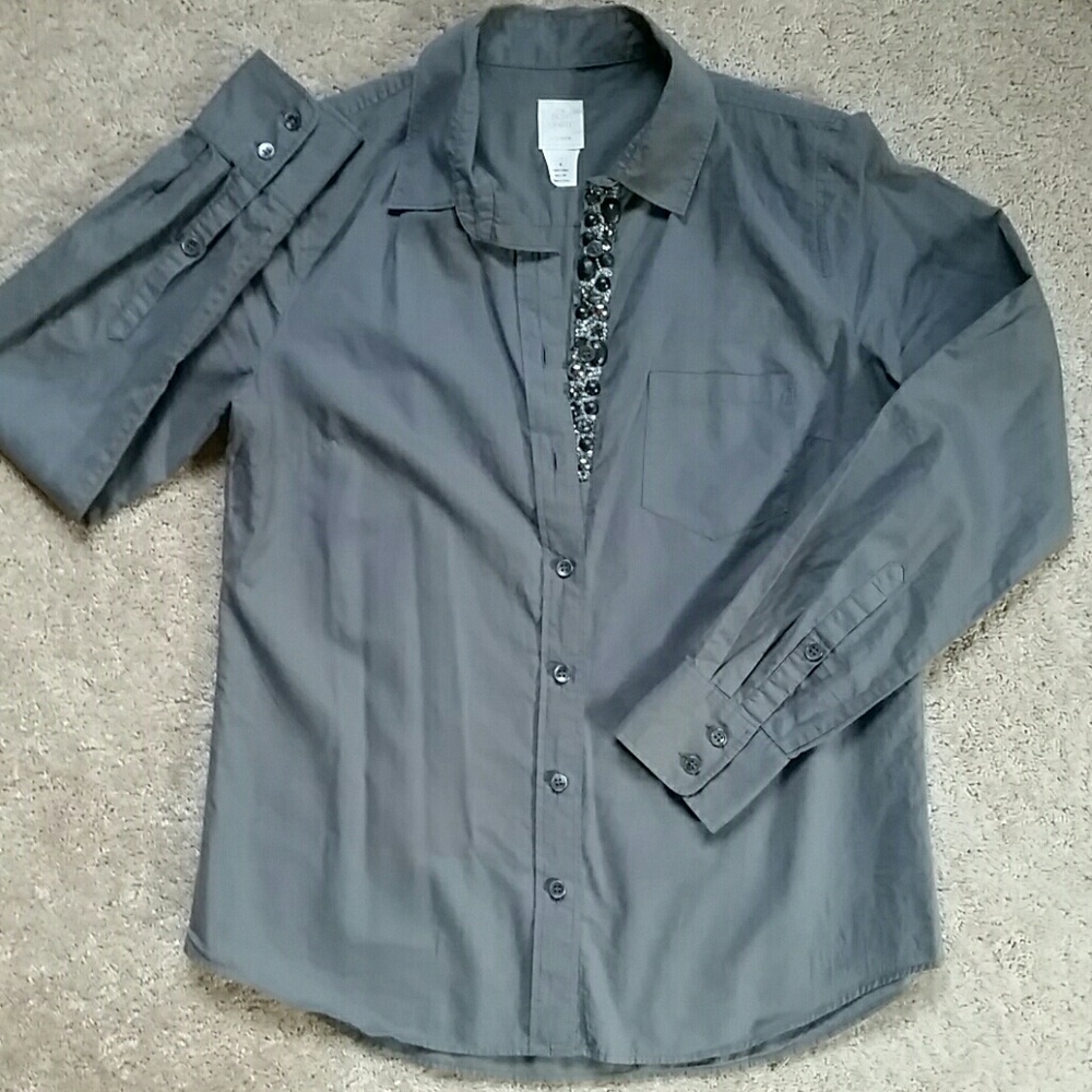 J CREW Jeweled Boy Shirt